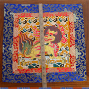 Buddha Stones Fengshui Kirin Prayer Altar Mat Healing Meditation Auspicious Symbol Mat