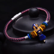 Buddha Stones Tibetan Handmade Dorje Vajra Strength Eight Threads String Bracelet Bracelet BS 1