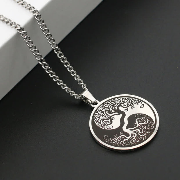 Buddha Stones The Tree of Life Titanium Steel Connection Necklace Pendant Necklaces & Pendants BS 5