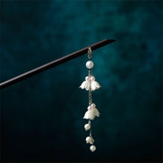 Buddha Stones Pearl Flower Leaf Butterfly Happiness Hairpin