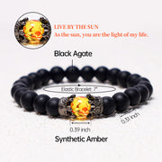 Buddha Stones Natural Stone King&Queen Crown Healing Energy Beads Couple Bracelet Bracelet BS 11