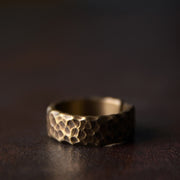 Buddha Stones Tibetan Bump Texture Design Copper Brass Luck Ring Ring BS 10