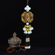 Buddha Stones FengShui Jade PiXiu Harmony Car Pendant Decoration Decoration BS Citrine