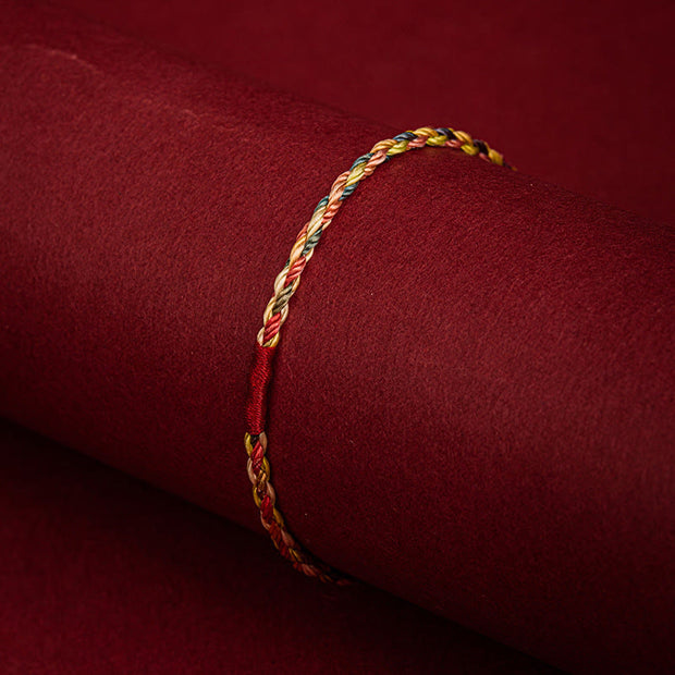 Buddha Stones Handmade Five Color Thread Luck Couple Child Adult Bracelet Bracelet BS 2