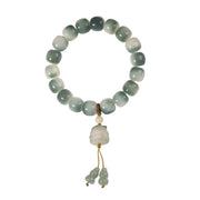 Buddha Stones Gradient Bodhi Seed Nine-Tailed Fox Cat Paw Claw Pine Cone Peace Bracelet