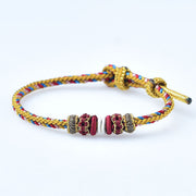 Buddha Stones Handmade Dunhuang Color Luck Braid String Bracelet Bracelet BS 14