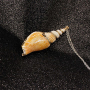 Buddha Stones Natural Shankha Conch Shell Seashell Lucky Necklace Pendant