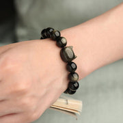 FREE Today: Absorbing Negative Energy Obsidian Cute Cat  Protection Bracelet FREE FREE 4