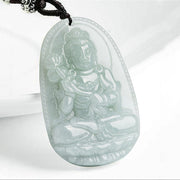 Buddha Stones Chinese Zodiac Natal Buddha Jade Wealth Prosperity Necklace Pendant Necklaces & Pendants BS Horse