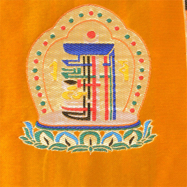 Buddha Stones Prayer Altar Mat Man-Bcu Kalachakra Healing Meditation Jacquard Mat