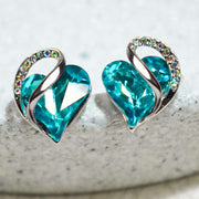 Natural Various Gemstone Birthstone Crystal Love Stud Earrings Earrings BS 31