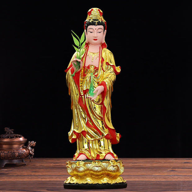 Buddha Stones Chenrezig Bodhisattva Avalokitesvara Figurine Harmony Resin Statue Home Decoration Decorations BS 3