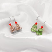 Buddha Stones Various Crystals Christmas Tree Amethyst Peace Healing Drop Earrings