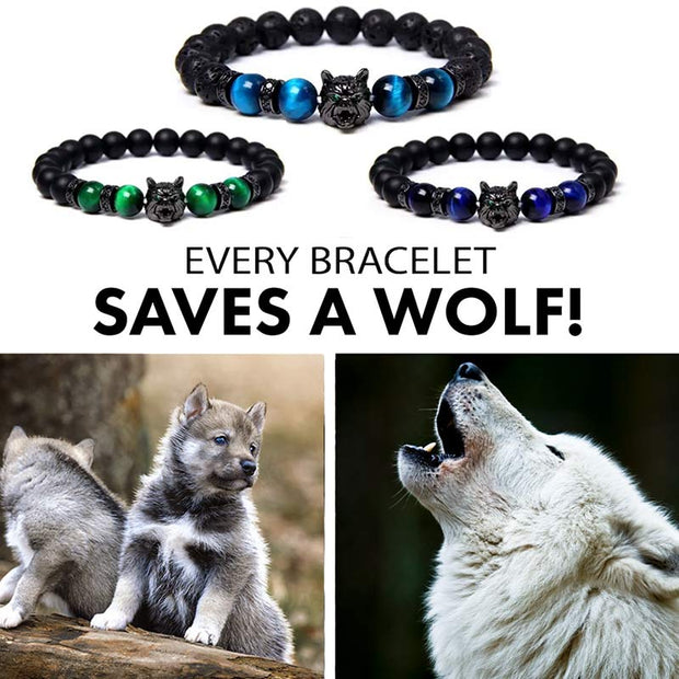 Buddha Stones “Save A Wolf” Bracelet Bracelets Bracelets 7