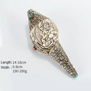 Buddha Stones Tibetan Handmade Engraved Shankha Buddha Conch Shell Wealth Positive Decoration
