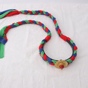 Buddha Stones Tibetan Colorful Tassel Beads Hair Decoration Hair Accessories