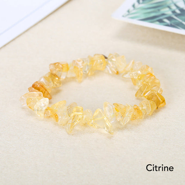 Natural Irregular Shape Crystal Stone Warmth Soothing Bracelet Bracelet BS Citrine