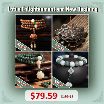 Buddha Stones Lotus Enlightenment And New Begining Gift Set