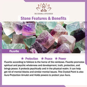 Buddha Stones Natural Fluorite Protection Power Bracelet Bangle