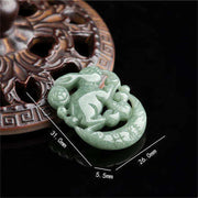 Year of the Rabbit Jade Luck Crescent Mooon Necklace Pendant Necklaces & Pendants BS 6