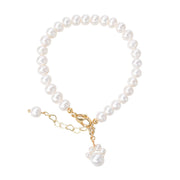 Buddha Stones Pearl Cat Paw Healing Chain Bracelet