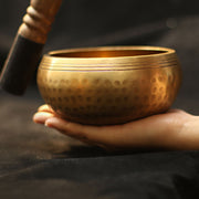 Buddha Stones Tibetan Sound Bowl Handcrafted for Relaxation and Mindfulness Meditation Singing Bowl Set Singing Bowl buddhastoneshop 2