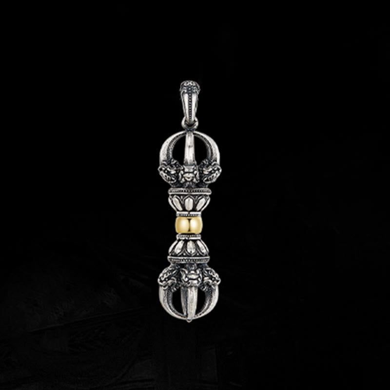 Buddha Stones Tibetan Dorje Vajra Design Wealth Necklace Pendant ...