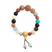 Buddha Stones Bodhi Seed Agate Wisdom Harmony Wrist Mala Bracelet Bracelet BS 7