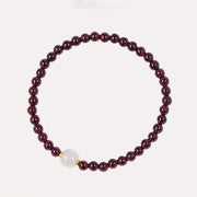 Buddha Stones Natural Garnet Jade Bead Purification Bracelet Bracelet BS 8
