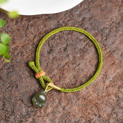 Buddha Stones Jade Cat Paw Pattern Luck Abundance Bracelet Bracelet BS 2