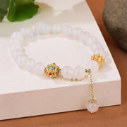 Natural Red Agate White Agate Peach Blossom Self-acceptance Bracelet (Extra 30% Off | USE CODE: FS30)