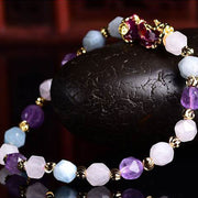 Buddha Stones Natural Amethyst Fortune Pixiu Charm Bracelet Bracelet BS 2