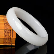 Buddha Stones Natural Golden Silk Jade Wealth Luck Bracelet Bangle Bracelet Bangle BS 10