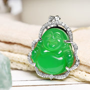 Buddha Stones Good Luck Laughing Buddha Necklace Necklaces & Pendants BS 9