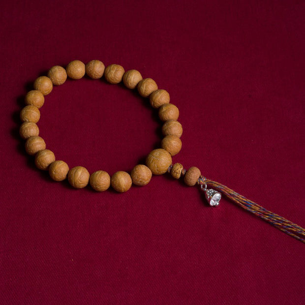 Buddha Stones Bodhi Seed Luck Auspiciousness Wrist Mala Tassel Pocket Mala