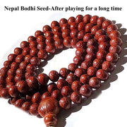 Buddha Stones 108 Mala Beads Nepal Bodhi Seed Luck Wealth Tassel Bracelet Mala Bracelet BS 14