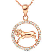 12 Constellations of the Zodiac Rhinestone Luck Necklace Chain Pendant (Extra 30% Off | USE CODE: FS30) Necklaces & Pendants BS Aries