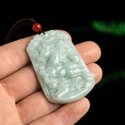 Buddha Stones Natural Jade 12 Chinese Zodiac Abundance Amulet Pendant Necklace Necklaces & Pendants BS 3