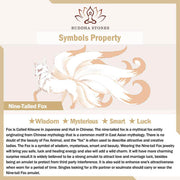 Buddha Stones Tibetan Incense Ash Liuli Glass Bead Lucky Nine-Tailed Fox Lotus Charm Bracelet