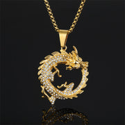 Buddha Stones Chinese Zodiac Dragon Pattern Success Necklace Pendant Necklaces & Pendants BS Dragon(Protection♥Success)