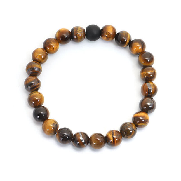 Buddha Stones 108 Beads Mala Tiger Eye Protection Tassel Bracelet Mala Bracelet BS Bracelet