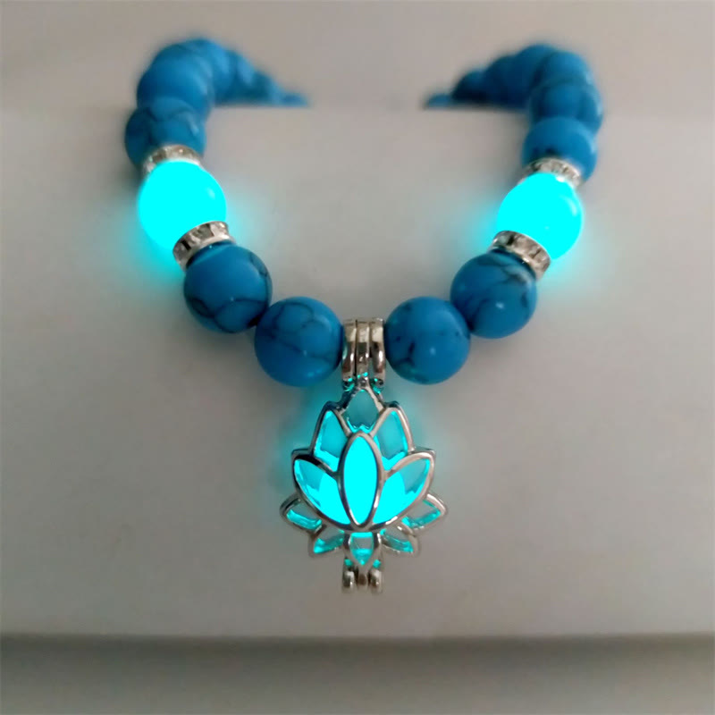 FREE Today: Positive Thinking Tibetan Turquoise Glowstone Luminous Bead Lotus Protection Bracelet FREE FREE Dark Blue Turquoise Blue-Green Light