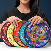 Buddha Stones Dragon Embroidery Cup Mat Pad Tea Cup Coaster Kung Fu Tea Mat Tea Mat BS 19