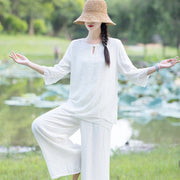 Tai Chi Meditation Prayer Zen Spiritual Morning Practice Clothing Women's Set