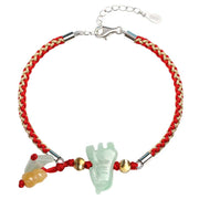 Buddha Stones Chinese Zodiac Jade Prosperity Red String Bracelet Anklet Bracelet BS 16