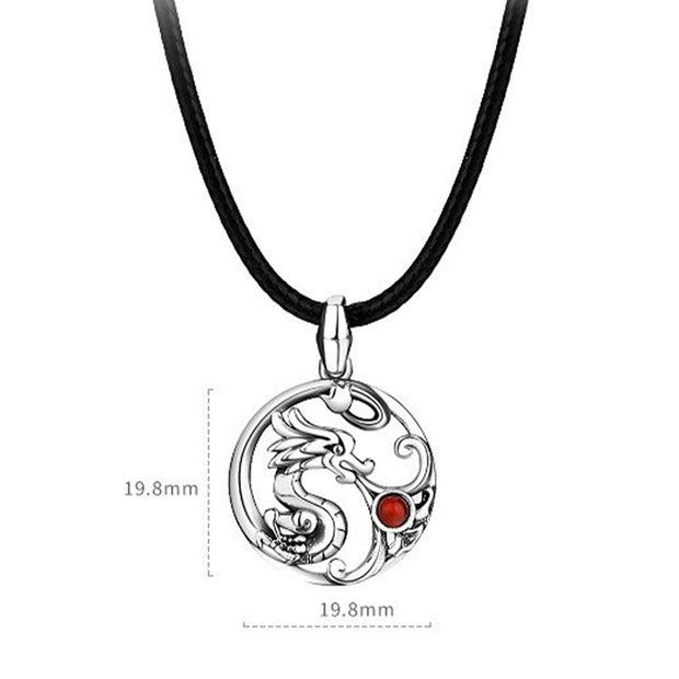 ❗❗❗A Flash Sale- Buddha Stones 925 Sterling Silver Year Of The Dragon Playing Pearl Luck Rope Necklace Pendant Necklaces & Pendants BS 7