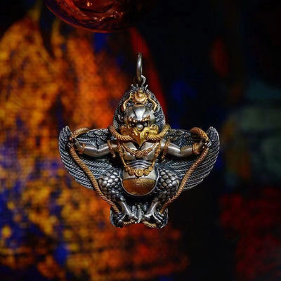 Buddha Stones Tibetan Garuda Bird Protection Necklace Pendant Necklaces & Pendants BS Garuda(Wisdom♥Protection)
