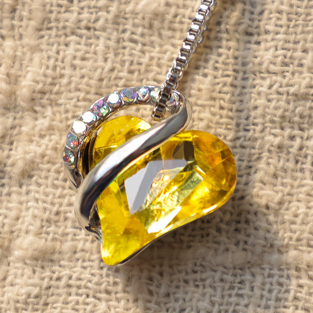 Buddha Stones Love Heart Birthstone Healing Energy Necklace Pendant Necklaces & Pendants BS 38