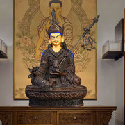 Buddha Stones Padmasambhava Buddha Figurine Serenity Copper Statue Home Decoration Decorations BS 1