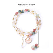 Buddha Stones Natural Various Crystal Stone Bead Pearl Shell Healing Bracelet Bracelet BS 9
